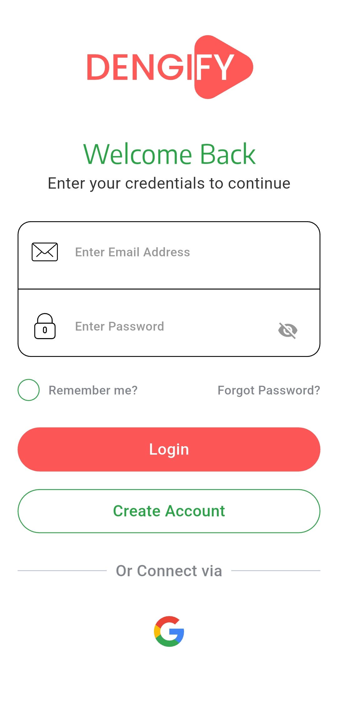 Dengify Competition Screen